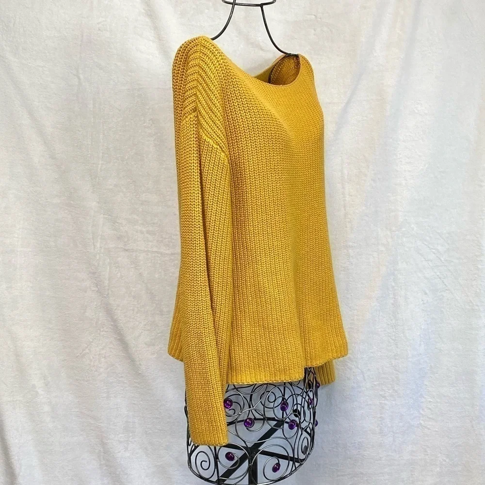Mustard yellow knit sweater size S by H&M